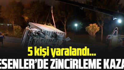 Esenler'de zincirleme kaza: 5 yaralı