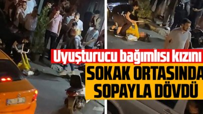 Bağcılar'da dram şiddete dönüştü: Uyuşturucu bağımlısı kızını sokak ortasında dövdü!