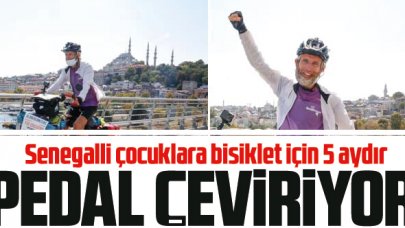 Senegalli çocuklara bisiklet için 5 aydır pedal çeviriyor