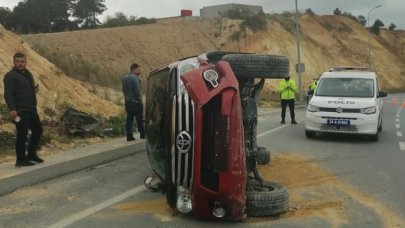 Kalp krizi geçirdi takla attı!