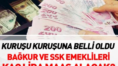 SSK ve Bağkur emekli maaşları belli oldu