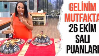 Gelinim Mutfakta 26 Ekim Salı puanları | Gelinim Mutfakta'da kim birinci oldu?