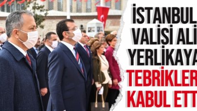 İstanbul Valisi Ali Yerlikaya Cumhuriyet Bayramı tebriklerini kabul etti