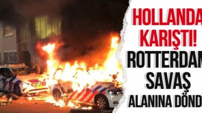 Hollanda'da koronavirüs önlemleri sonrası Rotterdam savaş alanına döndü