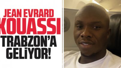 Jean Evrard Kouassi Instagram'dan paylaştı! Trabzon için uçakta