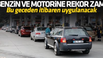 Benzin ve motorine gece yarısından itibaren rekor zam geliyor