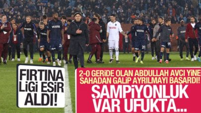 Trabzonspor'dan muhteşem geri dönüş: 3-2! Şampiyonluk var ufukta...