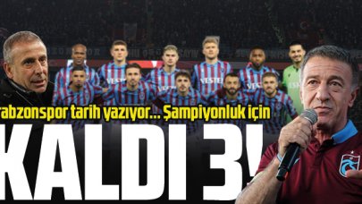 Trabzonspor tarih yazıyor! Şampiyonluğa 3 maç kaldı