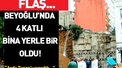 Beyoğlu'nda bina çöktü!