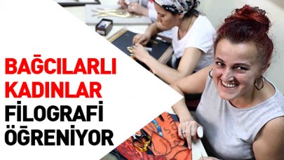 Bağcılarlı kadınlar filografi öğreniyor