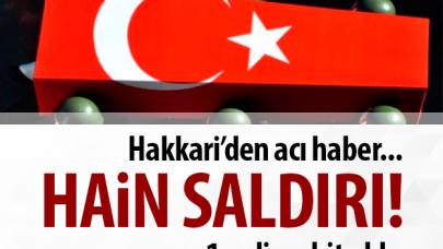 Hakkari'de hain saldırı: 1 şehit