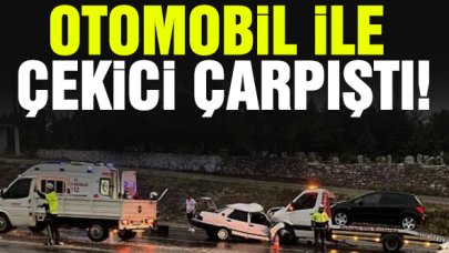 Denizli'de çekici ve otomobil çarpıştı: 1 ölü, 2 yaralı