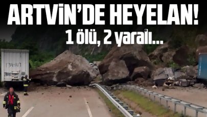 Artvin'de heyelan: 1 ölü, 2 yaralı