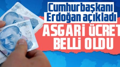 Cumhurbaşkanı Erdoğan asgari ücreti açıkladı! 2022 asgari ücret kaç lira oldu?