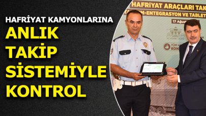 Hafriyat kamyonlarına anlık takip