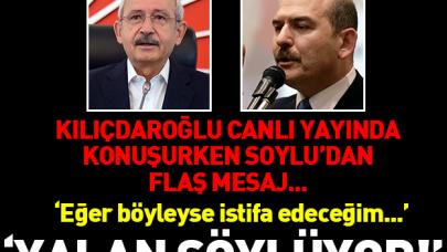 Canlı yayında konuşan Kılıçdaroğlu'na Soylu'dan sert yanıt: Yalan söylüyor!