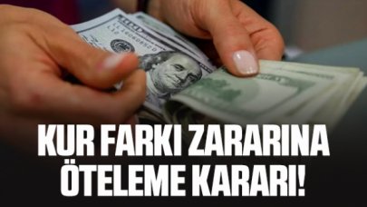 Şirketlerin kur farkı zararınaerteleme