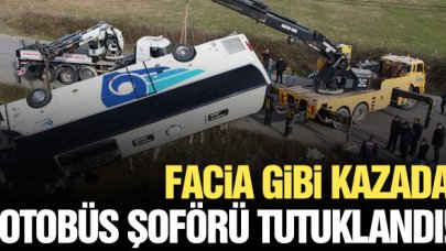 Bartın'da 40 kişinin yaralandığı otobüs kazasında şoför tutuklandı