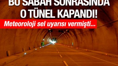 Sel uyarısının verildiği Sarıyer'de Çayırbaşı Tüneli kapandı