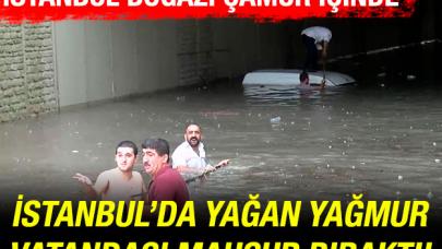 İstanbul'da sağanak yağış! Boğaz çamura bulandı, vatandaşlar mahsur kaldı