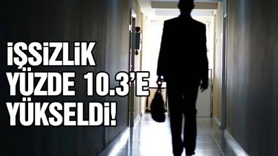 İşsizlik yüze 10.3'e yüksldi