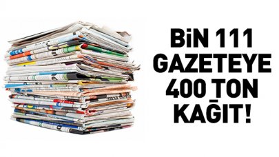 Günde 400 ton kağıt tüketiliyor