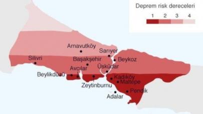 İstanbul'da Deprem Riski Az ve Yüksek Olan İlçeler