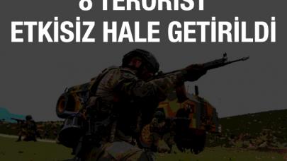 8 terörist etkisiz hale getirildi