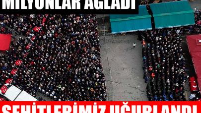 Şehitlerimiz uğurlandı