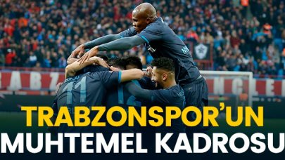 Trabzonspor'un Fenerbahçe maçı muhtemel kadrosu