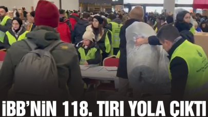 İBB'nin 118. yardım tırı deprem bölgesi için yola çıktı