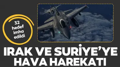 Suriye ve Irak’a hava harekatı: 32 hedef imha edildi