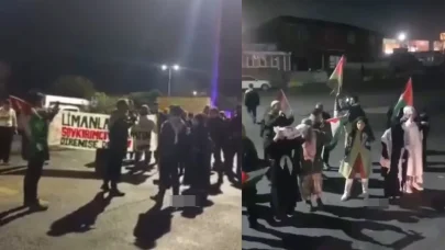 Limanlarda İsrail protestosu: Görevliler ile eylemciler arasında gerilim yaşandı