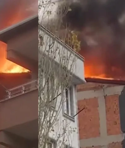 Başakşehir'de yangın: Çatıda çıkan alevler büyük paniğe neden oldu