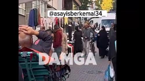 Hastaya giden ambulans semt pazarı nedeniyle zor anlar yaşadı!