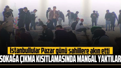 Yenikapı Sahili'nde 'Pazar' kalabalığı: Mangal yaktılar