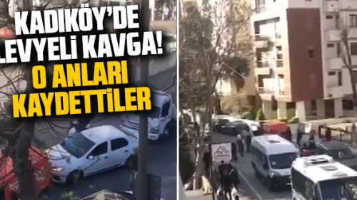 Kadıköy'de levyeli kavga! O anlar kaydedildi...