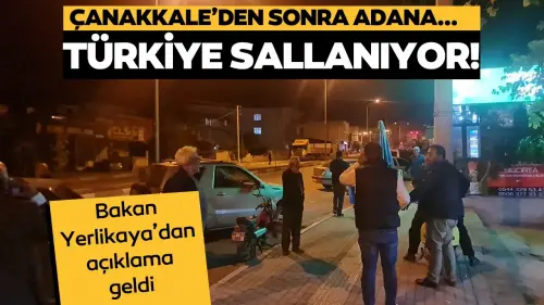 Çanakkale’den sonra Adana da sallandı! Adana Kozan'da 5 şiddetinde deprem 27 Ekim 2024 Pazar