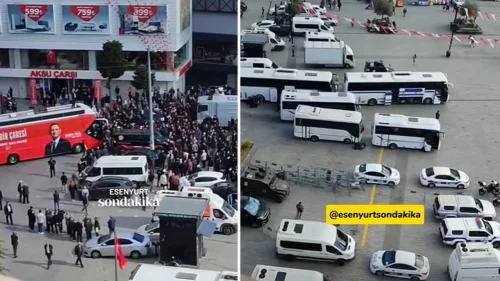 "Adalet" mitingi öncesi Esenyurt Meydanı'na CHP otobüsü alınmadı