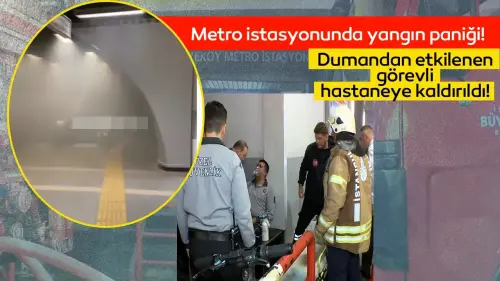 Şişli'deki metro istasyonunda yükselen duman, 1 kişiyi hastanelik etti