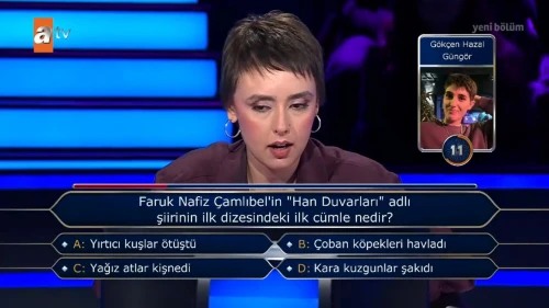 Faruk Nafiz Çamlıbel Han Duvarları şiiri ilk cümlesi |Kim Milyoner Olmak İster