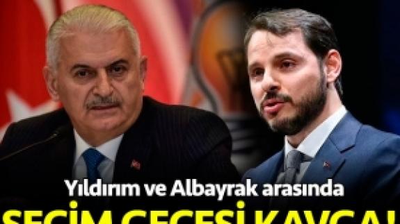 Binali Yıldırım ile Berat Albayrak arasında seçim gecesi kavga