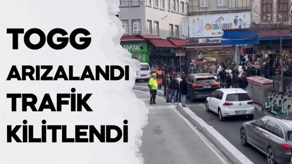 TOGG yolda kaldı, metrelerce araç kuyruğu oluştu!