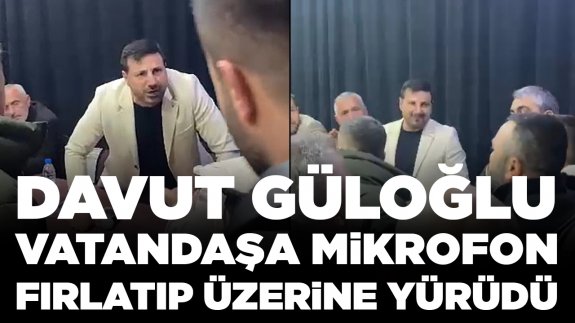 YRP'nin Düzce adayı Davut Güloğlu vatandaşa mikrofon fırlatıp üzerine yürüdü