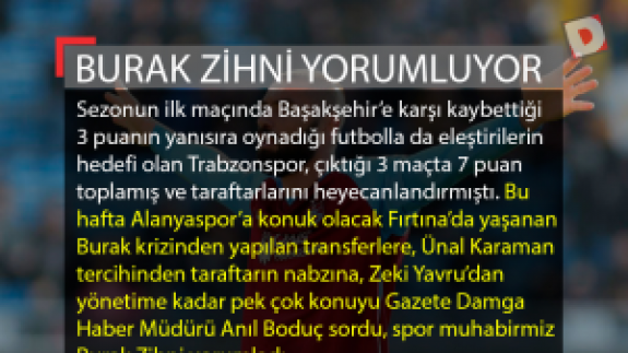 Trabzonspor'un gündemini Burak Zihni yorumladı