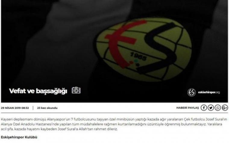 Josef Sural için spor camiasından baş sağlığı mesajı 16