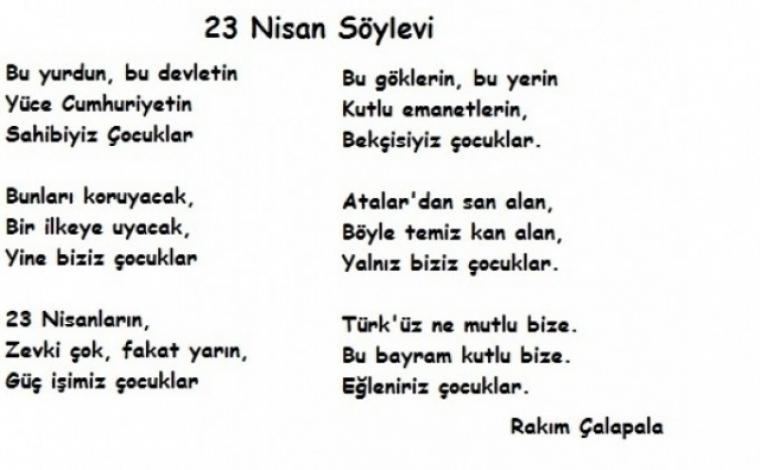 2020 Resimli 23 Nisan şiirleri 3