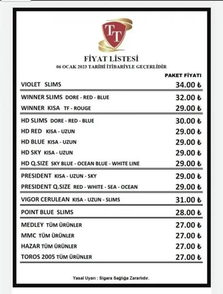 2023 Güncel Sigara Fiyatları! Sigara kaç lira, kaç TL? 4