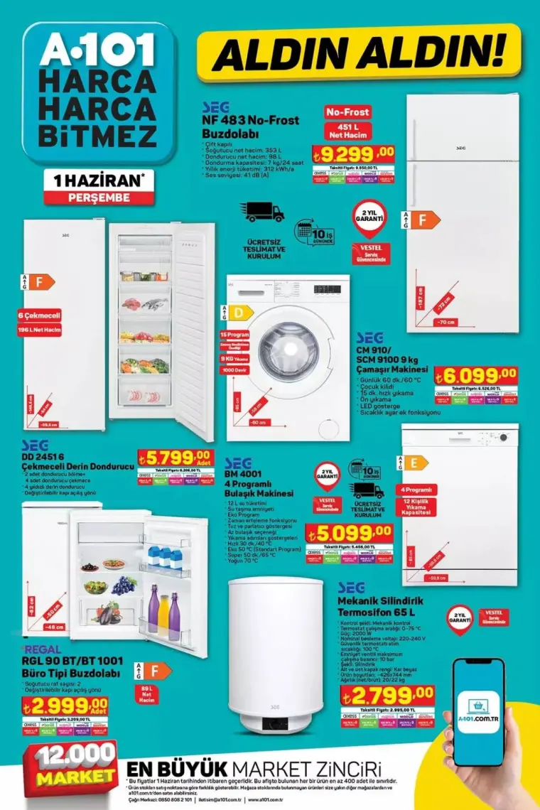 Çeyiz Düzenler A101'e Koşun! A101 01 Haziran Aktüel Katalog 2