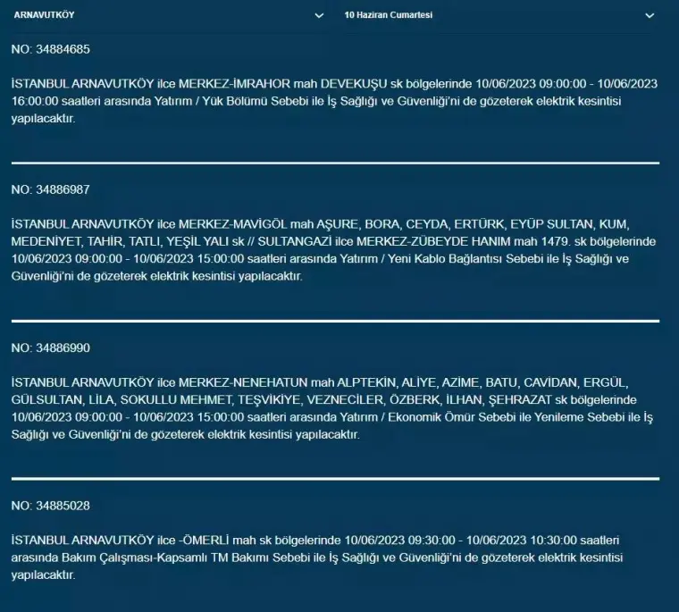 BEDAŞ, Yarın Bazı İlçelerde Elektrik Kesintisi Yapacak! 10 Haziran 2023 Cumartesi Elektrik Kesintisi 1